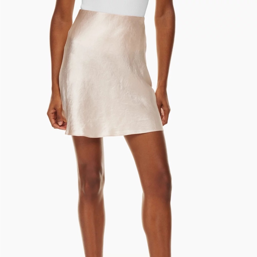 RARE Aritzia Babaton Slip Skirt Mini CLAY color Sz 2 NWT